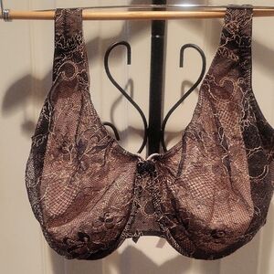 Cacique Black Lace Underwire Bra  40H